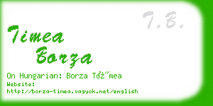 timea borza business card